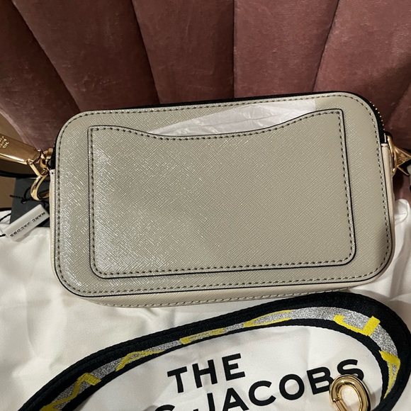 NWT Marc Jacobs Women's Snapshot Crossbody Bag Print Dust Pink Gray Multi - Picture 7 of 11